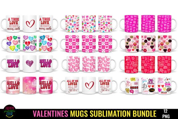 Download Valentines Day Mugs Sublimation Bundle - Premium Resources