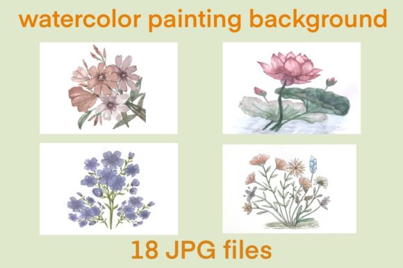 Download Watercolor Painting Flower  Art Print - Watercolor painting Collection
