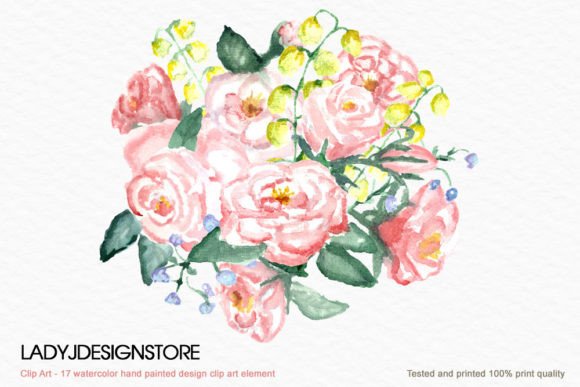 Download Watercolor Hand Painted Romantic Flower - Hand painted Collection