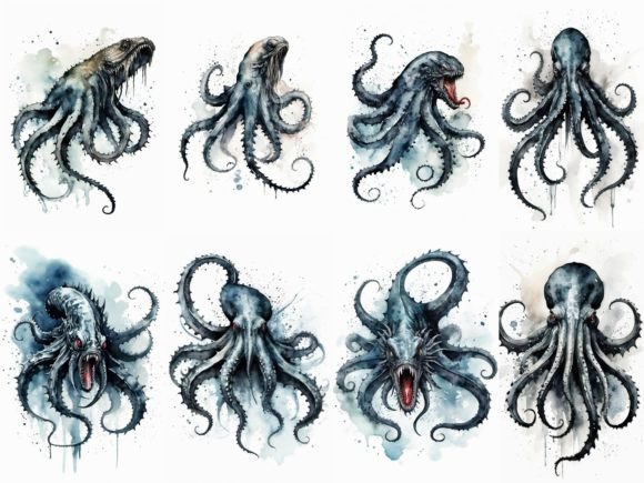 Download 32 Images Kraken Watercolor Painting - Watercolor painting Collection