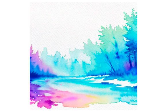 Download Watercolor Painting Forest Landscape - Watercolor painting Collection